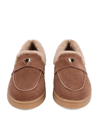 Жіночі слипери велюрові бежеві(Y078-50) - фото 5 - Miraton