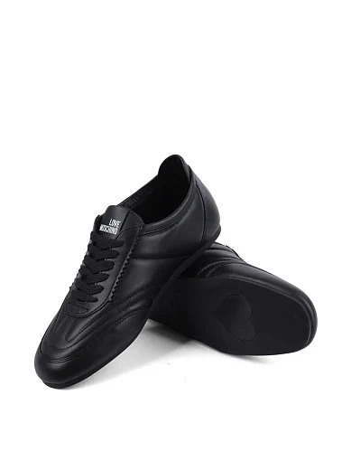 Жіночі кеди Love Moschino шкіряні чорні - фото 2 - Miraton