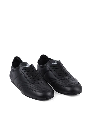 Жіночі кеди Love Moschino шкіряні чорні - фото 3 - Miraton