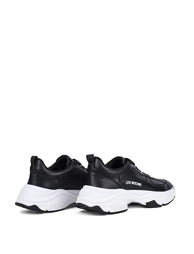 Жіночі кросівки Love Moschino шкіряні чорні - фото 4 - Miraton