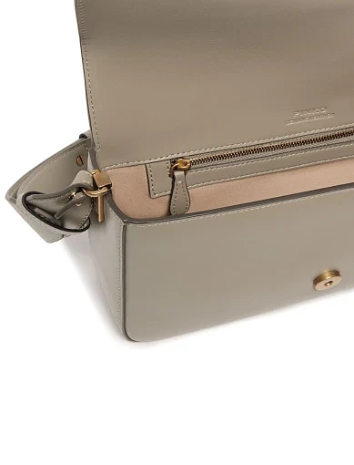 Жіноча сумка крос-боді шкіряна сіра - фото 4 - Miraton