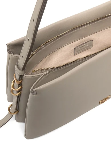 Жіноча сумка через плече шкіряна сіра - фото 4 - Miraton