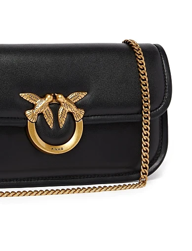 Жіноча сумка крос-боді шкіряна чорна - фото 3 - Miraton