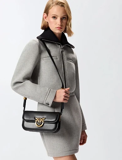 Жіноча сумка крос-боді шкіряна чорна - фото 5 - Miraton