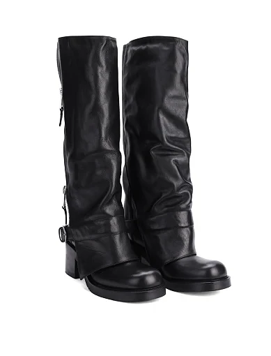 Жіночі чоботи Strategia шкіряні чорні - фото 3 - Miraton