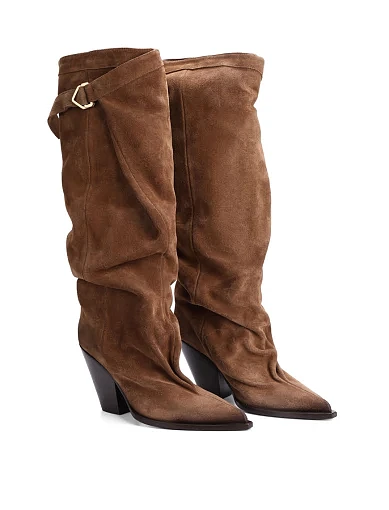 Жіночі чоботи Strategia замшеві помаранчеві - фото 3 - Miraton