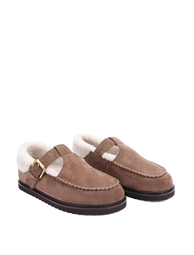 Жіночі сліпери MIRATON велюрові бежеві(2061-1) - фото 3 - Miraton