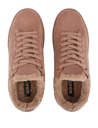 Жіночі кеди MIRATON велюрові бежеві - фото 2 - Miraton