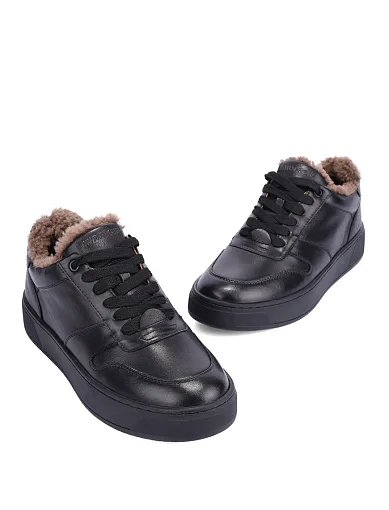 Жіночі кеди MIRATON шкіряні чорні - фото 5 - Miraton