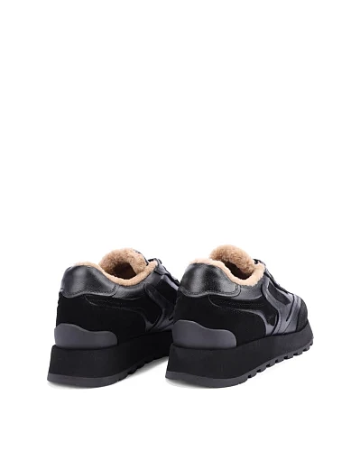 Жіночі кросівки MIRATON шкіряні чорні - фото 4 - Miraton