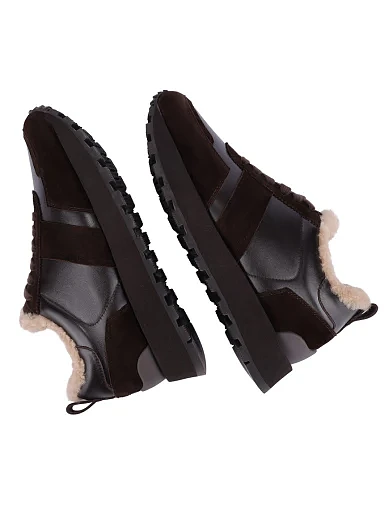 Жіночі кросівки MIRATON шкіряні коричневі - фото 3 - Miraton