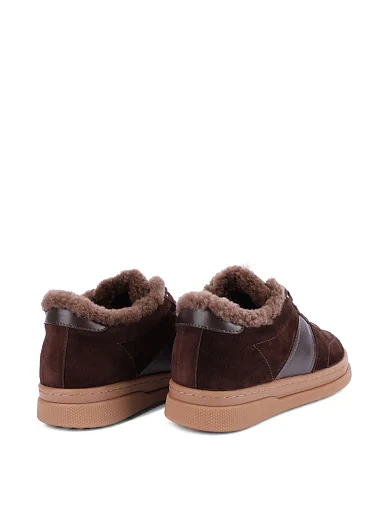 Жіночі кеди велюрові коричневі(201-24206-2-1) - фото 4 - Miraton