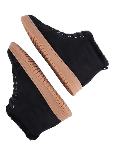 Жіночі черевики Attizzare велюрові чорні - фото 5 - Miraton