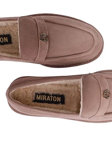 Жіночі сліпери велюрові бежеві(202-24104-5-1) - фото 2 - Miraton