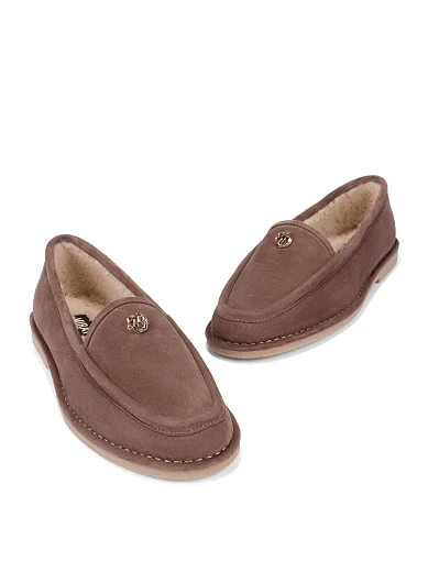 Жіночі слипери велюрові бежеві(202-24104-7-1) - фото 5 - Miraton