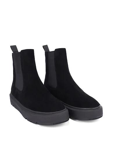 Жіночі черевики челсі Attizzare велюрові чорні - фото 3 - Miraton