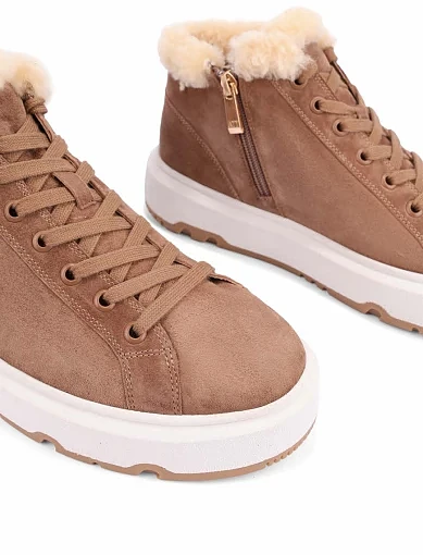 Жіночі черевики Attizzare велюрові бежеві - фото 5 - Miraton