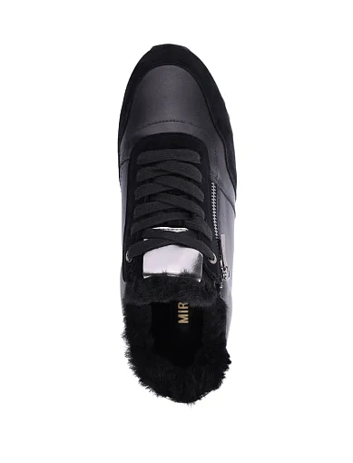 Жіночі кросівки MIRATON шкіряні чорні - фото 5 - Miraton