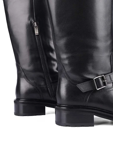 Женские сапоги Attizzare кожаные черные - фото 2 - Miraton