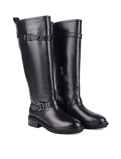 Женские сапоги Attizzare кожаные черные - фото 3 - Miraton