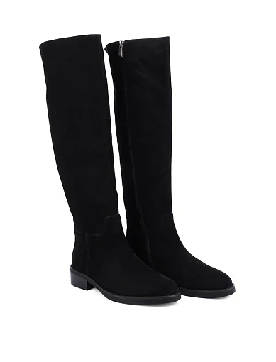 Женские ботфорты Attizzare велюровые черные - фото 3 - Miraton