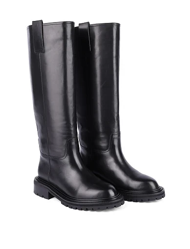 Женские сапоги Attizzare кожаные черные - фото 3 - Miraton