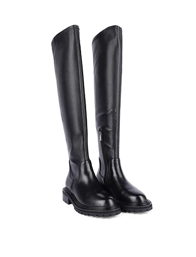 Жіночі ботфорти Attizzare шкіряні чорні - фото 3 - Miraton