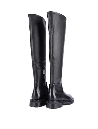 Жіночі ботфорти Attizzare шкіряні чорні - фото 4 - Miraton