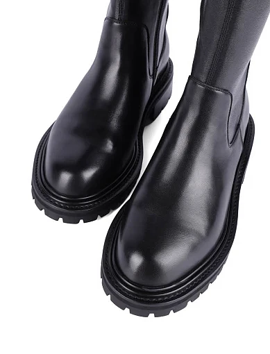 Жіночі ботфорти Attizzare шкіряні чорні - фото 5 - Miraton