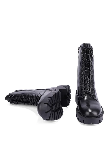 Жіночі черевики MIRATON шкіряні чорні - фото 2 - Miraton