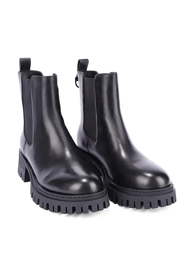 Женские ботинки челси MIRATON кожаные черные - фото 3 - Miraton