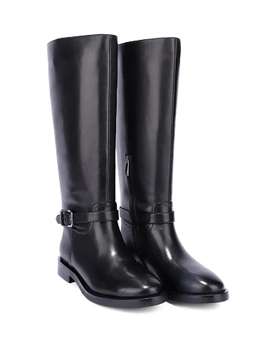 Женские сапоги Attizzare кожаные черные - фото 3 - Miraton