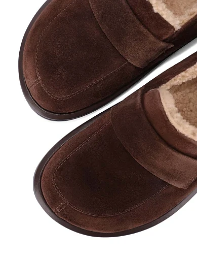 Жіночі туфлі MIRATON велюрові коричневі - фото 5 - Miraton