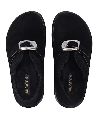 Жіночі туфлі MIRATON велюрові чорні(U8190-2-NZ1M) - фото 2 - Miraton