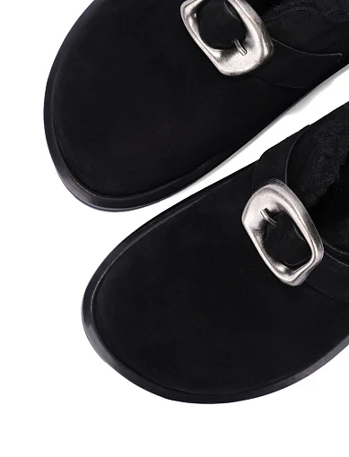 Жіночі туфлі MIRATON велюрові чорні(U8190-2-NZ1M) - фото 5 - Miraton