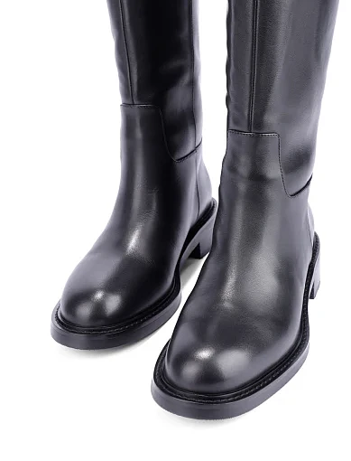 Жіночі чоботи Attizzare шкіряні чорні(A25155-1709) - фото 5 - Miraton