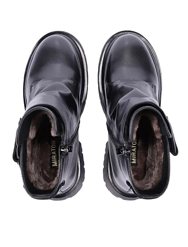 Жіночі черевики MIRATON шкіряні чорні(G25917-601-3M) - фото 6 - Miraton