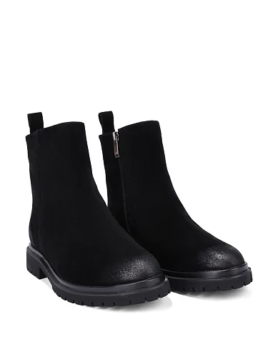 Жіночі черевики Attizzare велюрові чорні(AT0720M-688-2031) - фото 3 - Miraton