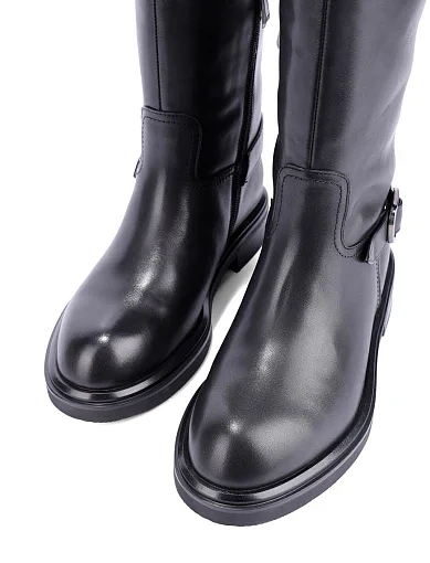 Женские сапоги Attizzare кожаные черные - фото 5 - Miraton