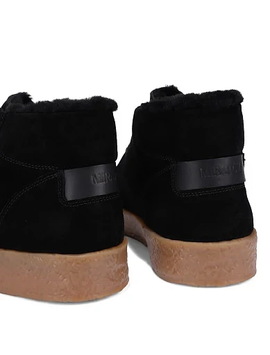 Женские ботинки велюровые черные - фото 2 - Miraton