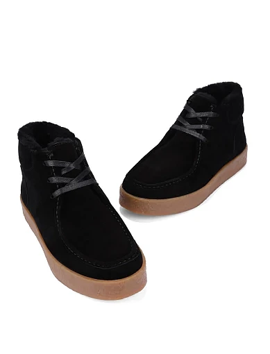 Женские ботинки велюровые черные - фото 5 - Miraton