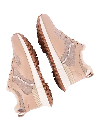 Жіночі кросівки MIRATON шкіряні бежеві - фото 5 - Miraton