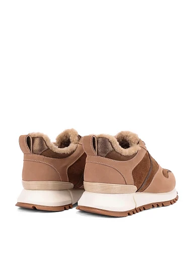 Жіночі кросівки MIRATON з нубуку бежеві - фото 4 - Miraton