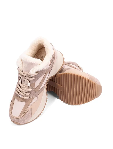 Жіночі кросівки MIRATON велюрові бежеві - фото 2 - Miraton