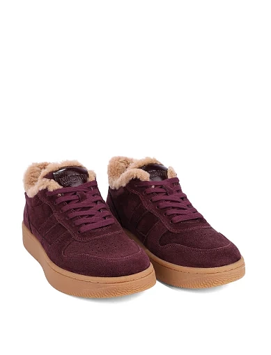 Жіночі кеди MIRATON велюрові бордові - фото 3 - Miraton