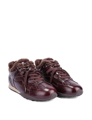 Жіночі кросівки MIRATON шкіряні бордові - фото 4 - Miraton