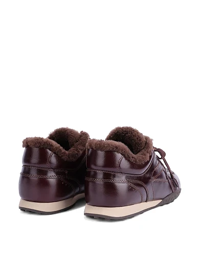 Жіночі кросівки MIRATON шкіряні бордові - фото 5 - Miraton