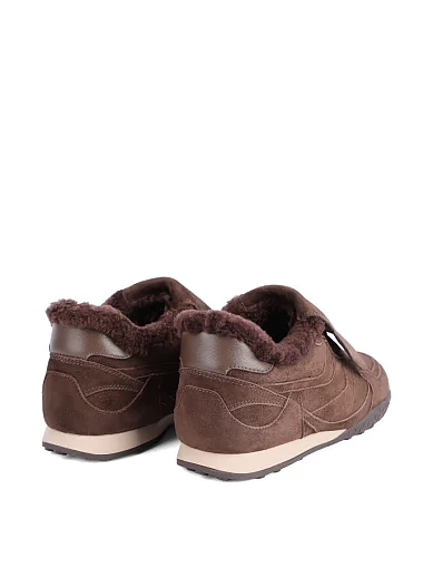 Жіночі кросівки велюрові коричневі - фото 4 - Miraton