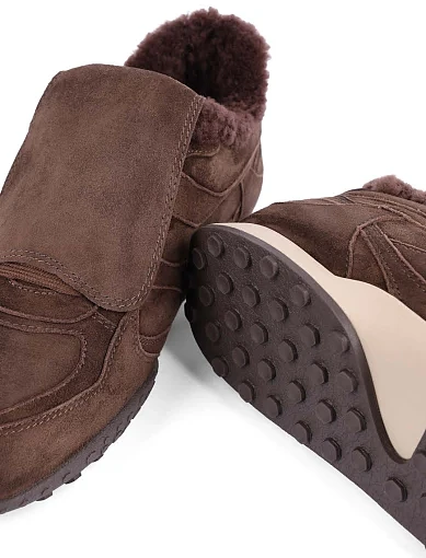 Жіночі кросівки велюрові коричневі - фото 5 - Miraton