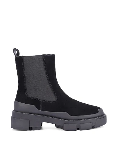 Жіночі черевики челсі MIRATON велюрові чорні(25D05-1) - фото 2 - Miraton